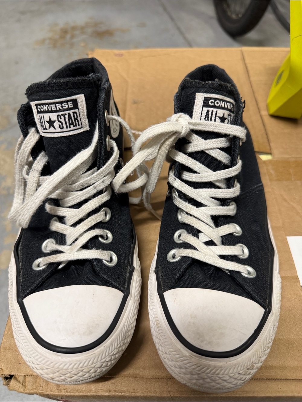 Converse Black & White High-Top Sneakers - Women’s size 7